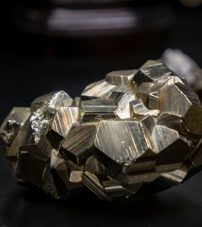 Crystalline metallic ore specimen